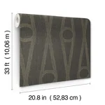 Antonina Vella Henlein - Charcoal Wallpaper | Buy Online Antonina Vella Henlein wallpaper, color Charcoal, SKU AB3014