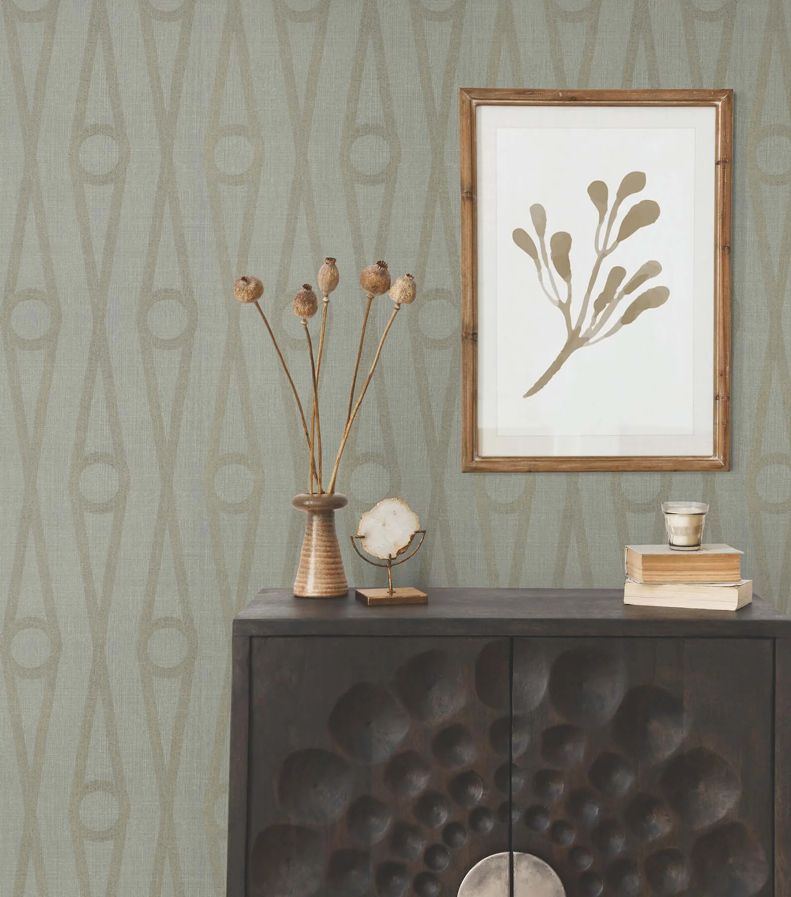 Antonina Vella Henlein wallpaper, color Grey, SKU AB3013