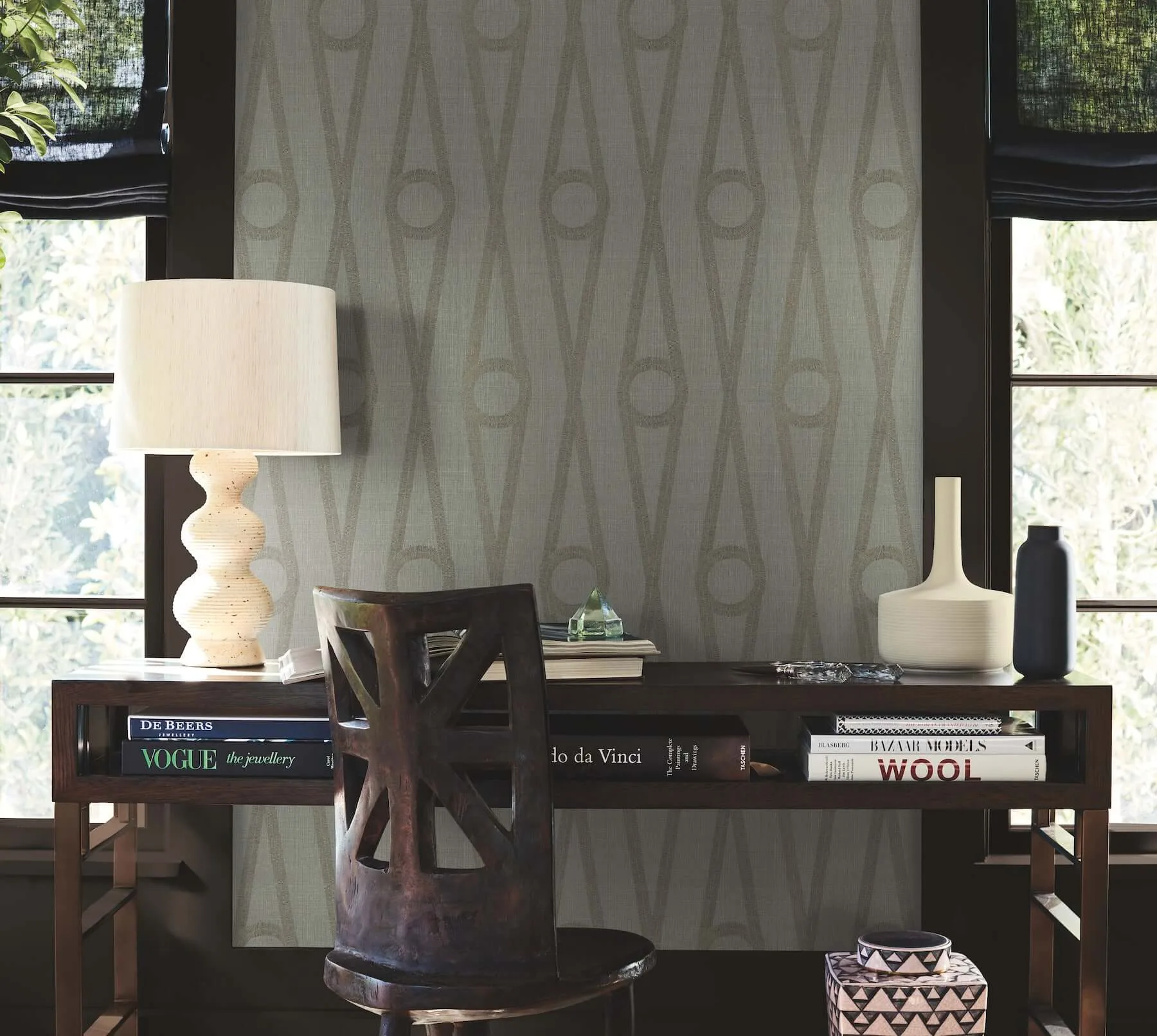Antonina Vella Henlein - Grey Wallpaper | Buy Online Antonina Vella Henlein wallpaper, color Grey, SKU AB3013