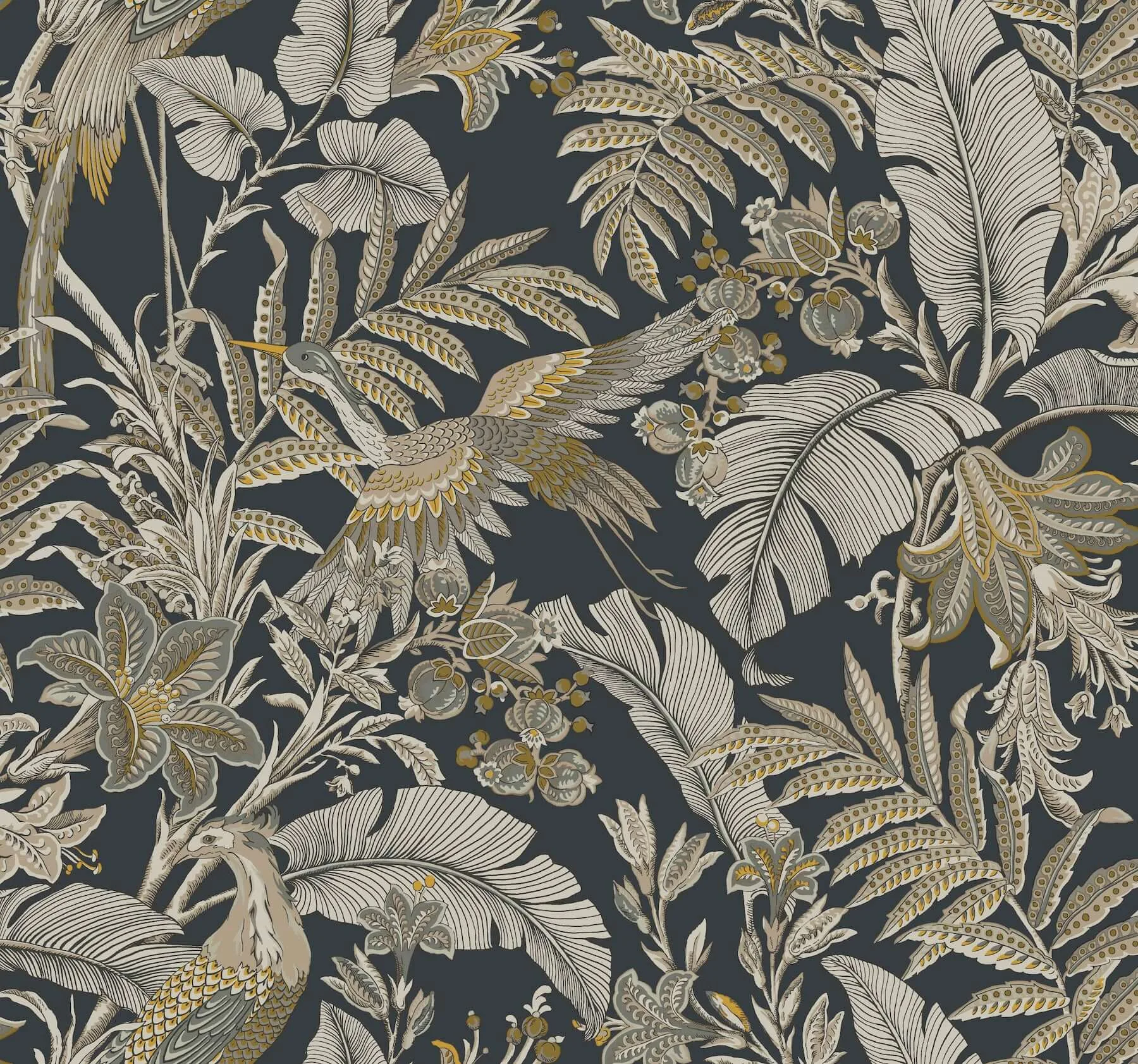 Antonina Vella Heronwood wallpaper, color Black, SKU AB3104