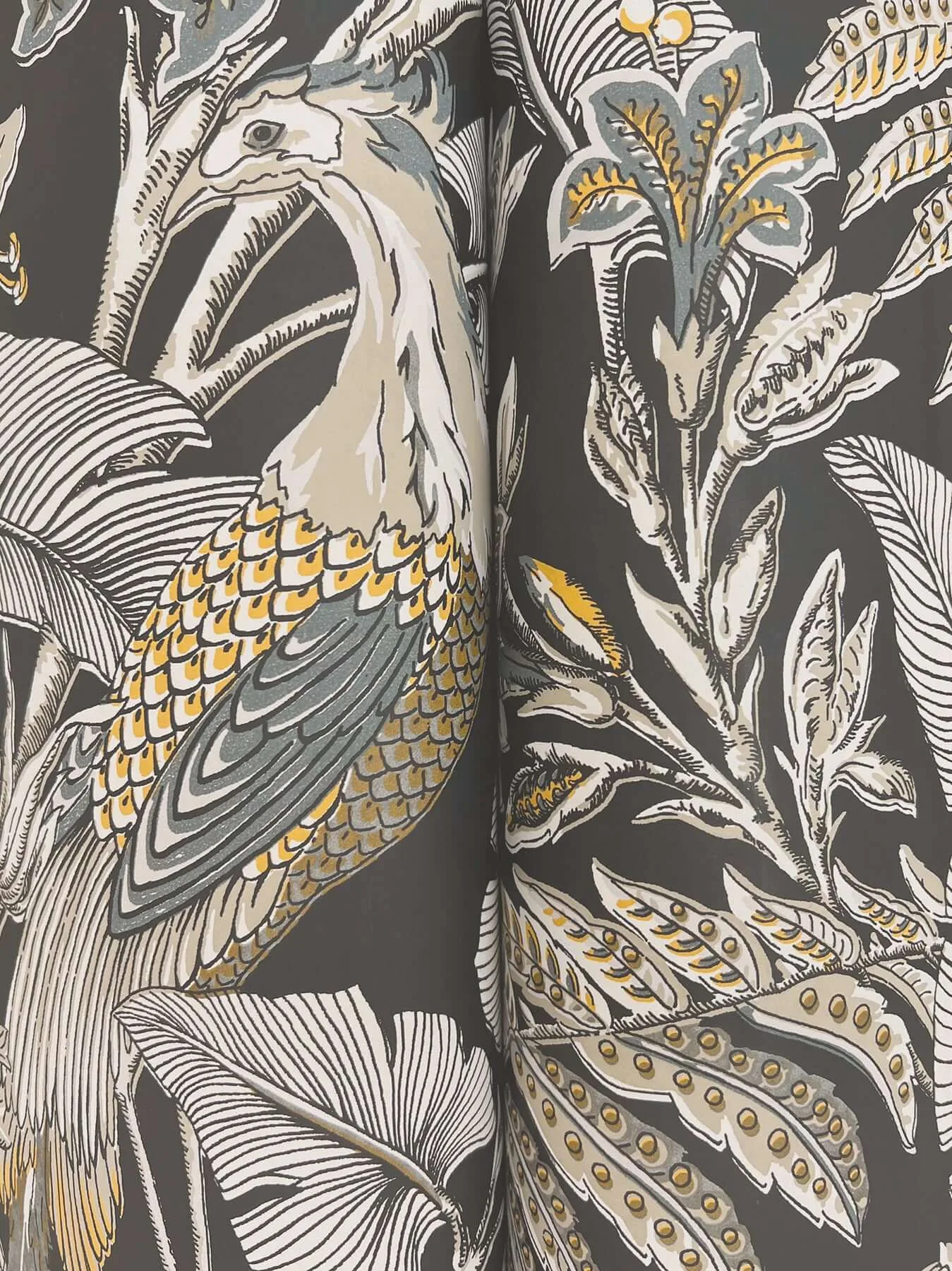 Antonina Vella Heronwood - Black Wallpaper | Buy Online Antonina Vella Heronwood wallpaper, color Black, SKU AB3104