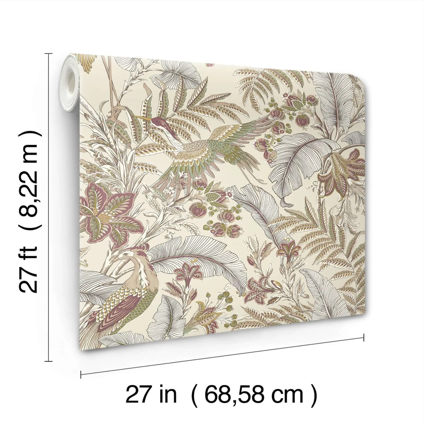 Antonina Vella Heronwood - Mulberry Wallpaper | Buy Online Antonina Vella Heronwood wallpaper, color Mulberry, SKU AB3101