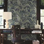 Antonina Vella Heronwood wallpaper, color Navy, SKU AB3103