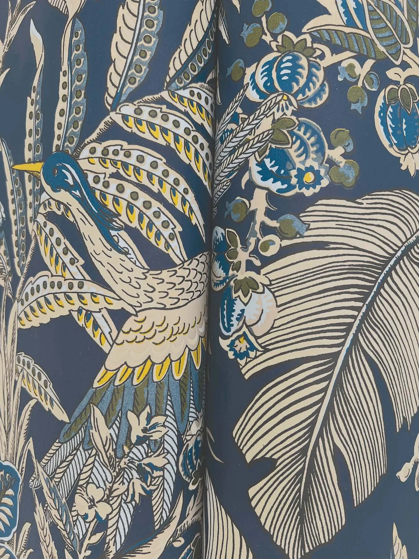 Antonina Vella Heronwood wallpaper, color Navy, SKU AB3103