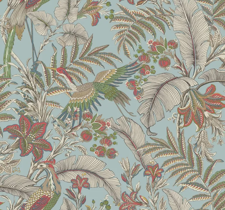 Antonina Vella Heronwood wallpaper, color Sky Blue, SKU AB3102