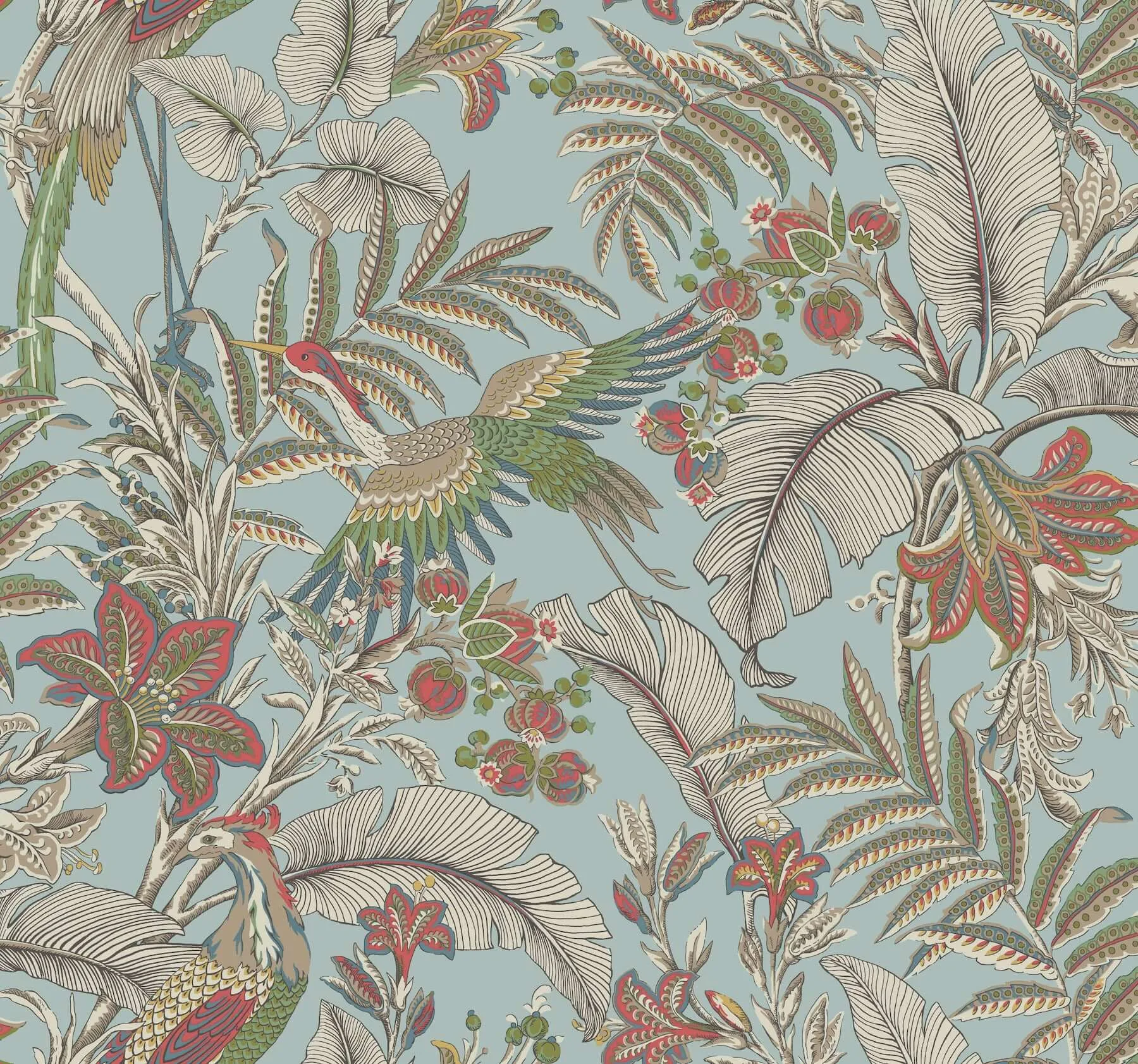 Antonina Vella Heronwood wallpaper, color Sky Blue, SKU AB3102