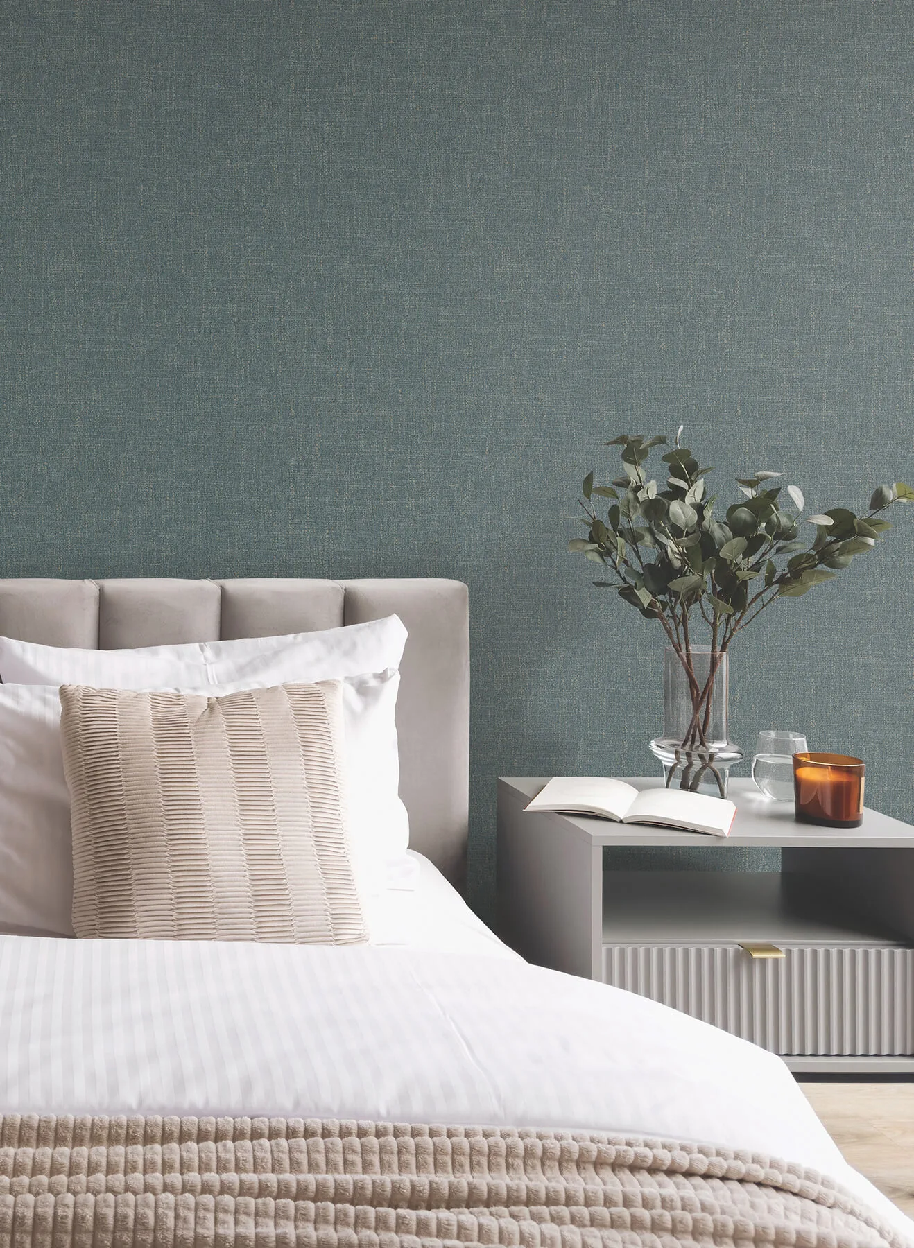 Antonina Vella Highland Tweed wallpaper, color Dark Blue, SKU MA34917