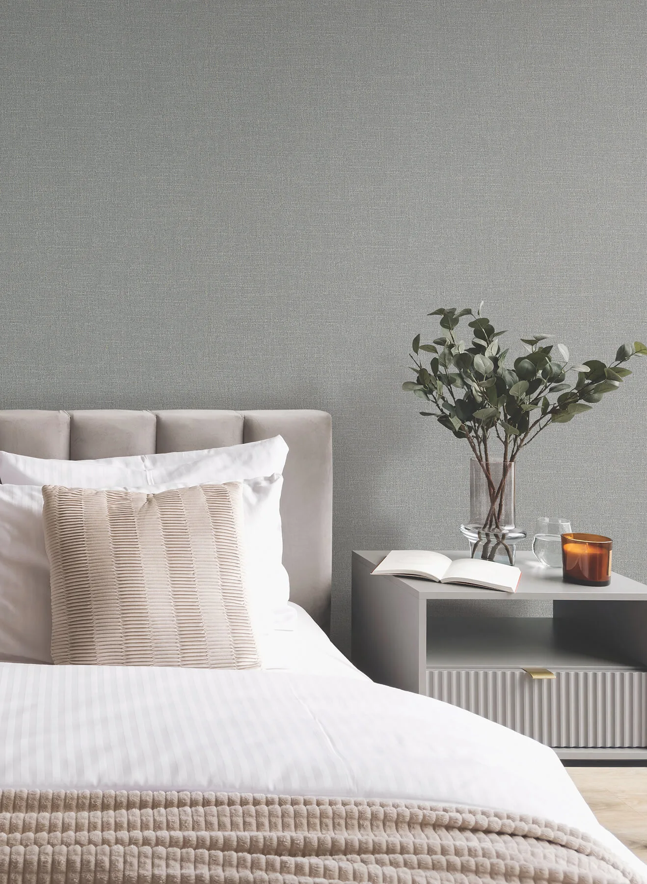 Antonina Vella Highland Tweed wallpaper, color Dark Grey, SKU MA34915