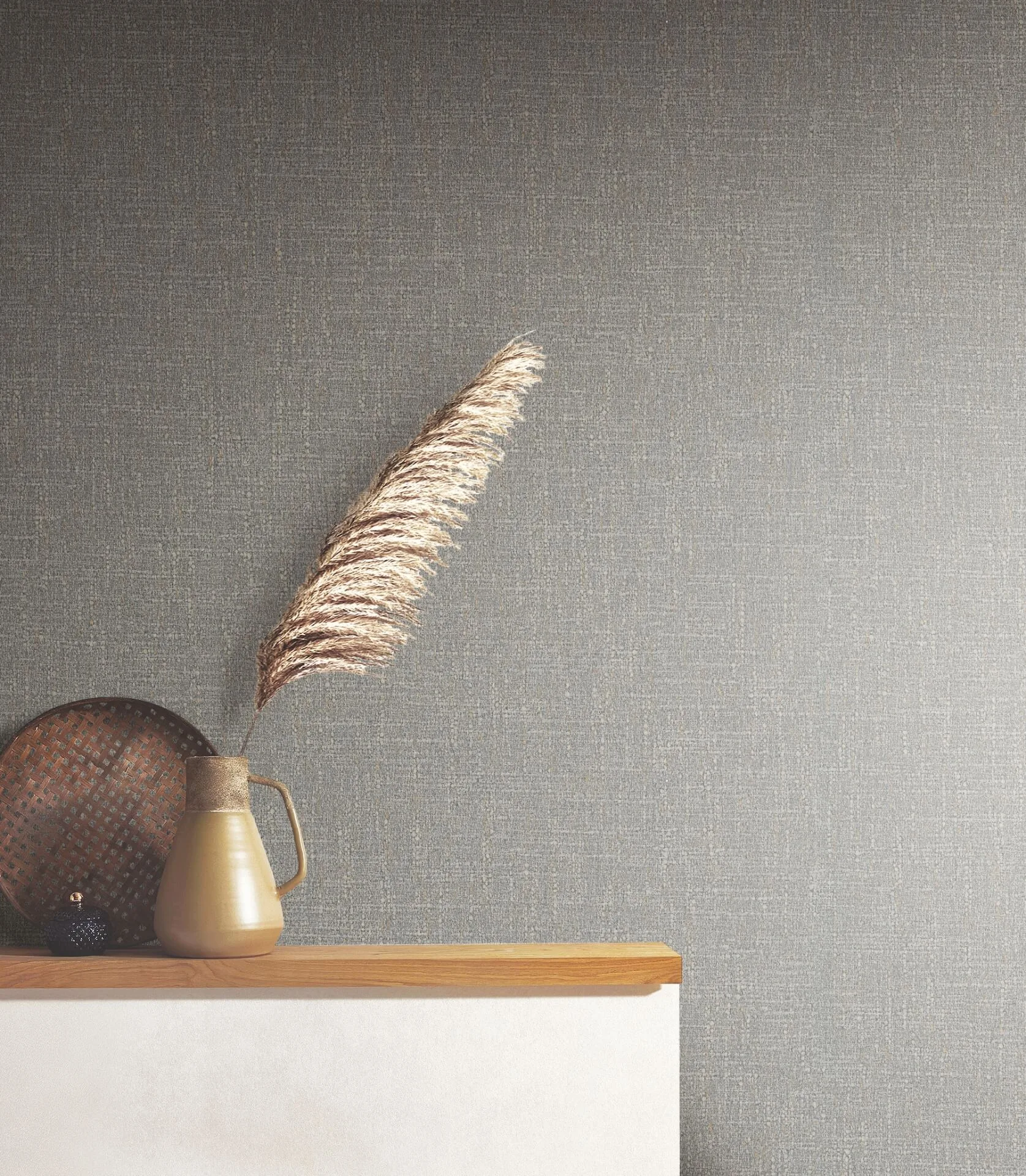 Antonina Vella Highland Tweed - Dark Grey Wallpaper | Buy Online Antonina Vella Highland Tweed wallpaper, color Dark Grey, SKU MA34915