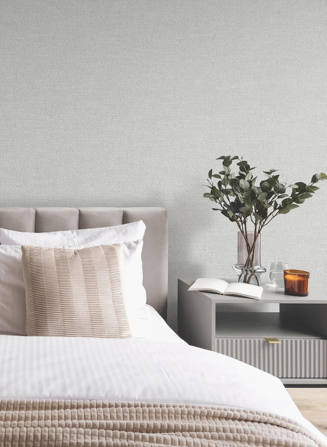 Antonina Vella Highland Tweed wallpaper, color Grey, SKU MA34911