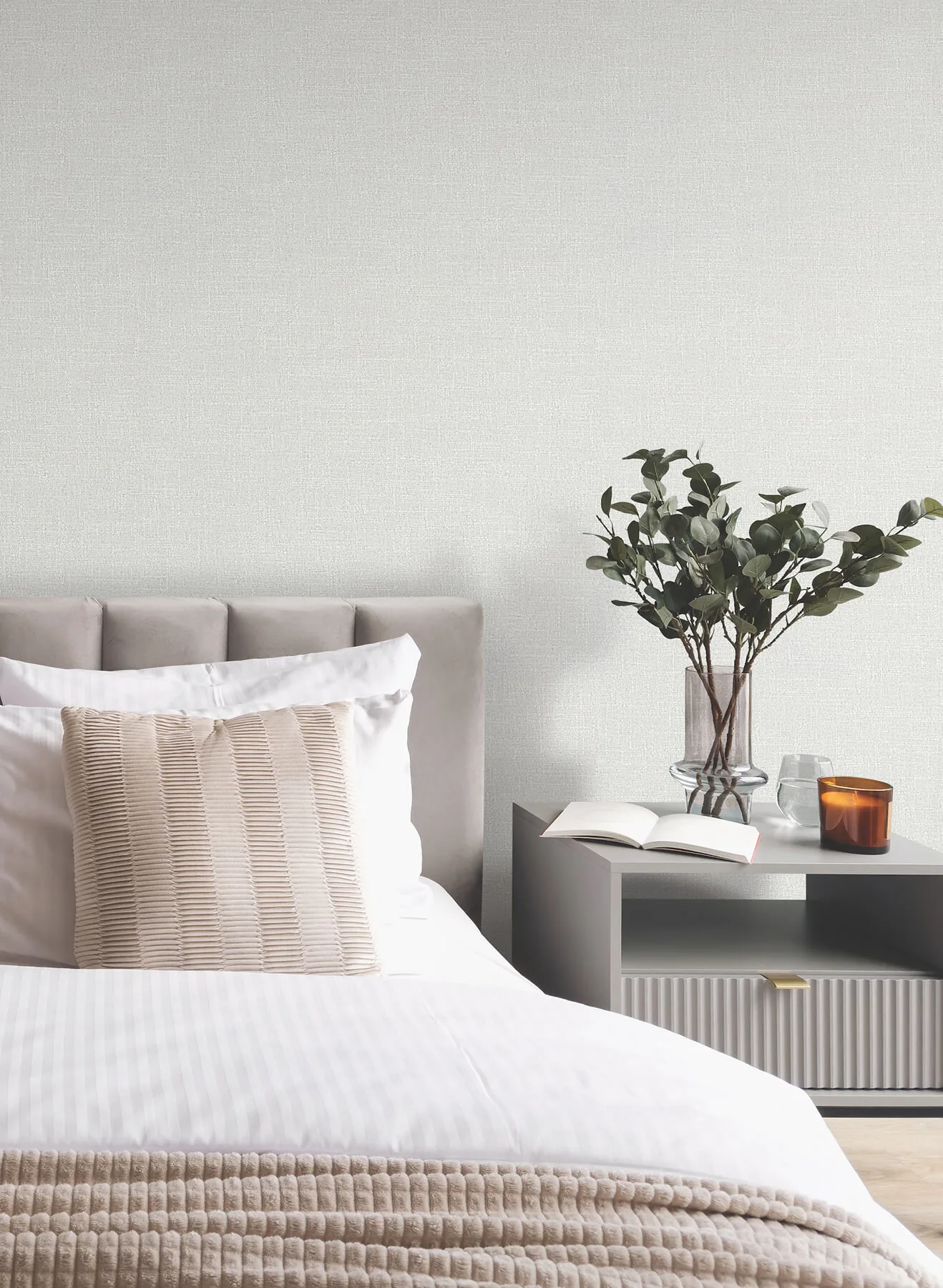 Antonina Vella Highland Tweed wallpaper, color Light Grey, SKU MA34912