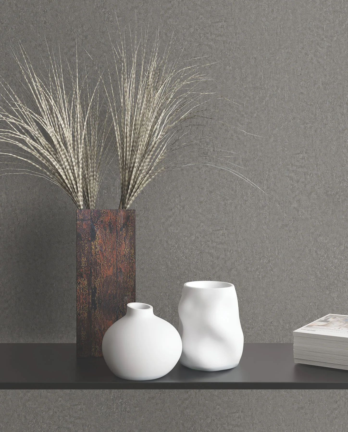 Antonina Vella Jemma wallpaper, color Dark Grey, SKU MA35541