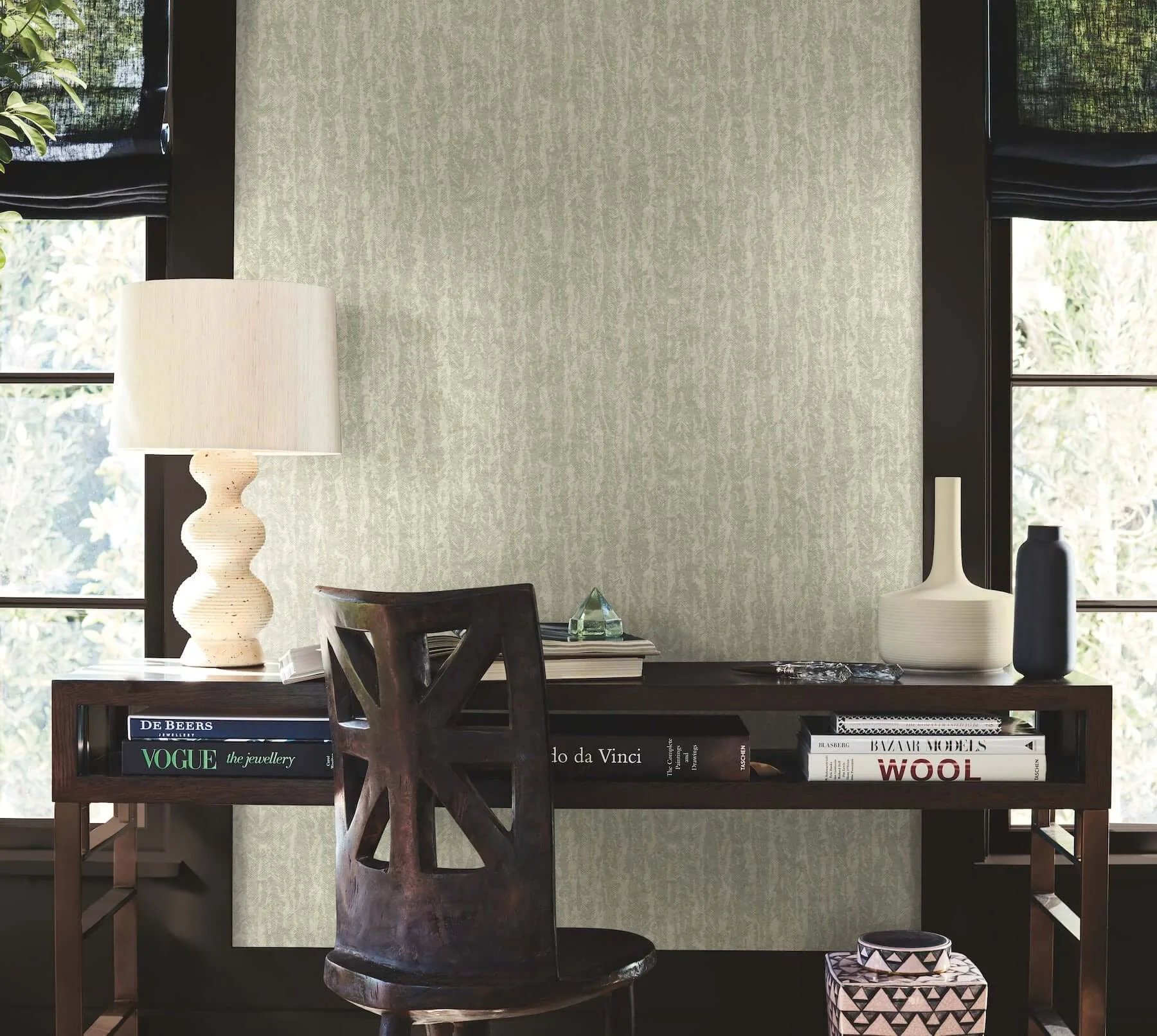 Antonina Vella Juju - Sage Wallpaper | Buy Online Antonina Vella Juju wallpaper, color Sage, SKU AB3074