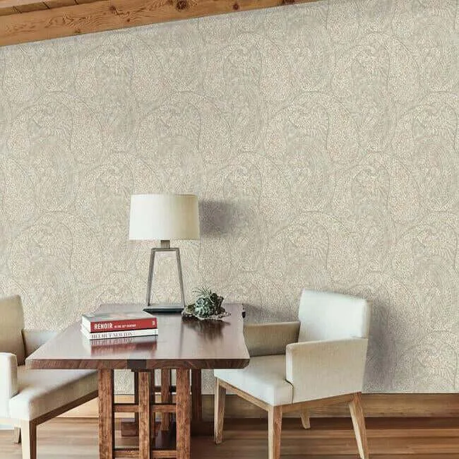 Antonina Vella Kashmir Dreams Paisley wallpaper, color Pink, SKU BO6653
