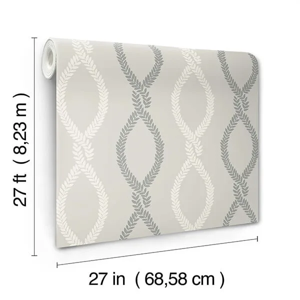 Antonina Vella Laureate - Grey Wallpaper | Buy Online Antonina Vella Laureate wallpaper, color Grey, SKU VP1323