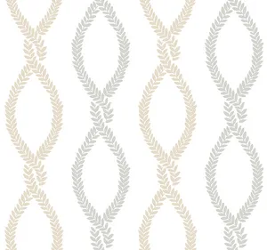 Antonina Vella Laureate wallpaper, color Beige & Grey, SKU VP1322