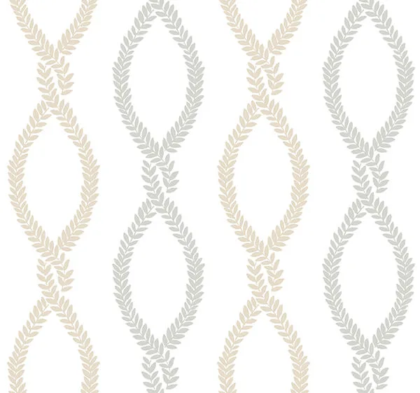 Antonina Vella Laureate wallpaper, color Beige & Grey, SKU VP1322