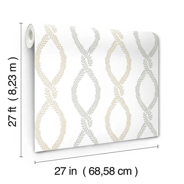 Antonina Vella Laureate - Beige & Grey Wallpaper | Buy Online Antonina Vella Laureate wallpaper, color Beige & Grey, SKU VP1322