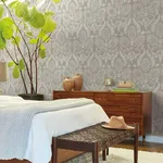 Antonina Vella Laurel Damask - Brown Wallpaper | Buy Online Antonina Vella Laurel Damask wallpaper, color Brown, SKU BO6732