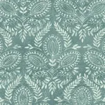 Antonina Vella Laurel Damask - Teal Wallpaper | Buy Online Antonina Vella Laurel Damask wallpaper, color Teal, SKU BO6735