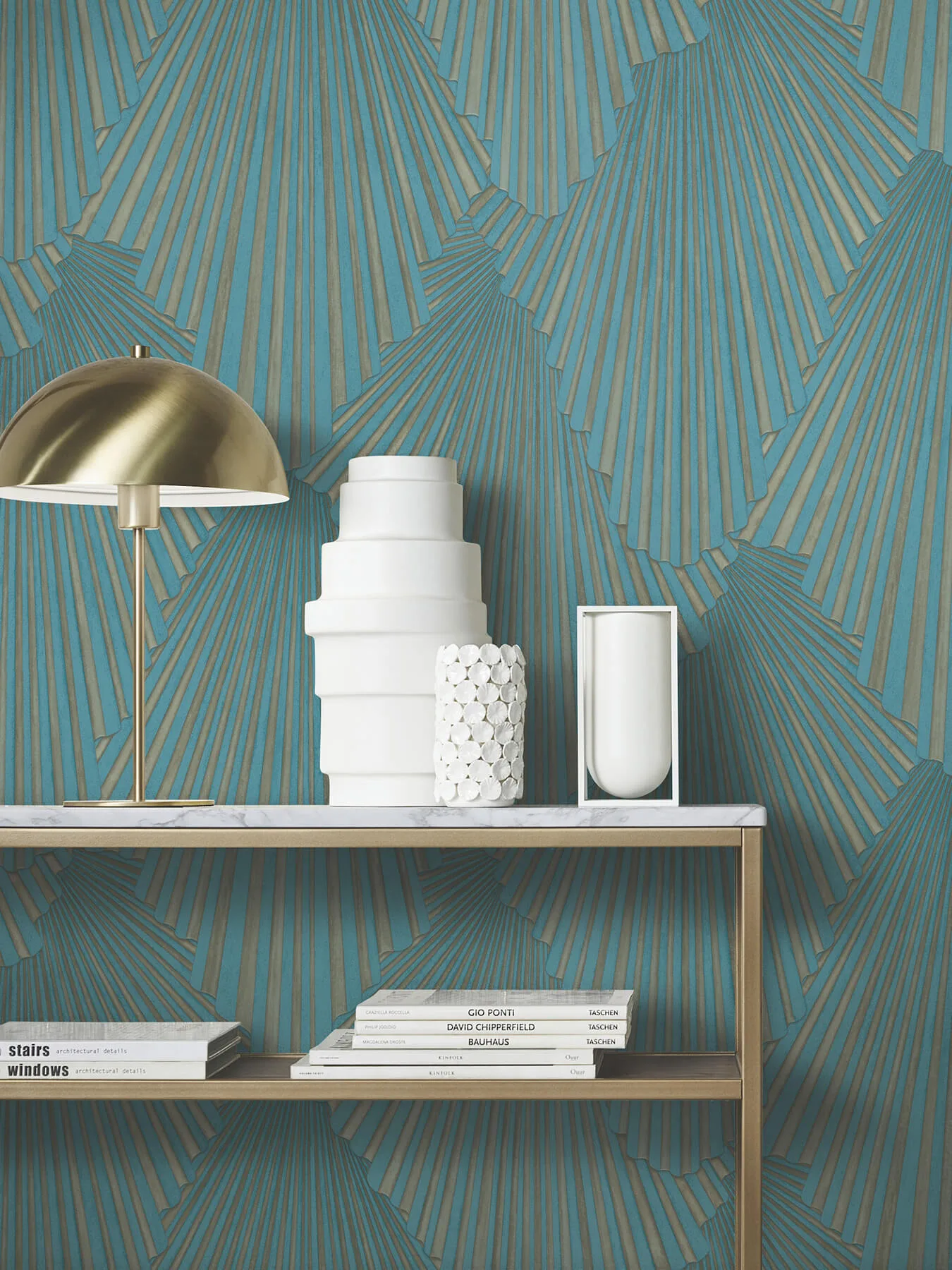 Antonina Vella Lumiere - Teal Wallpaper | Buy Online Antonina Vella Lumiere wallpaper, color Teal, SKU MA35850