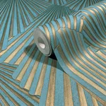 Antonina Vella Lumiere - Teal Wallpaper | Buy Online Antonina Vella Lumiere wallpaper, color Teal, SKU MA35850