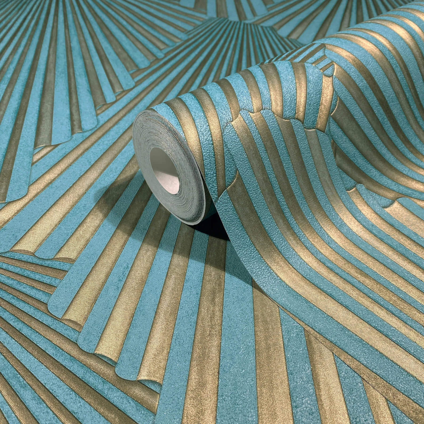 Antonina Vella Lumiere - Teal Wallpaper | Buy Online Antonina Vella Lumiere wallpaper, color Teal, SKU MA35850