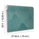 Antonina Vella Lumiere - Teal Wallpaper | Buy Online Antonina Vella Lumiere wallpaper, color Teal, SKU MA35850