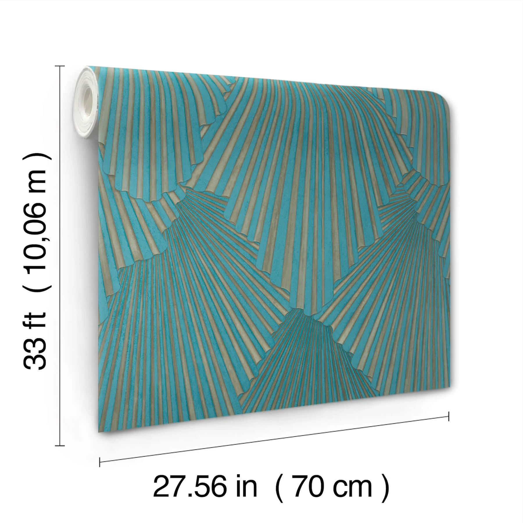 Antonina Vella Lumiere - Teal Wallpaper | Buy Online Antonina Vella Lumiere wallpaper, color Teal, SKU MA35850