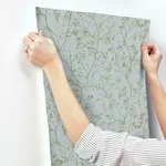 Antonina Vella Luminous Branches - Blue & Gold Wallpaper | Buy Online Antonina Vella Luminous Branches wallpaper, color Blue & Gold, SKU DD3813