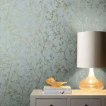 Antonina Vella Luminous Branches - Blue & Gold Wallpaper | Buy Online Antonina Vella Luminous Branches wallpaper, color Blue & Gold, SKU DD3813