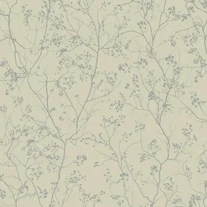 Antonina Vella Luminous Branches wallpaper, color Taupe & Silver, SKU DD3815