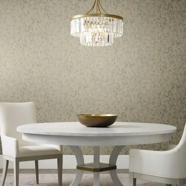 Antonina Vella Luminous Branches - Taupe & Silver Wallpaper | Buy Online Antonina Vella Luminous Branches wallpaper, color Taupe & Silver, SKU DD3815