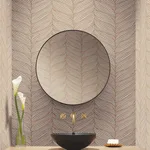 Antonina Vella Luminous Leaves - Blush & Gold Wallpaper | Buy Online Antonina Vella Luminous Leaves wallpaper, color Blush & Gold, SKU MD7161
