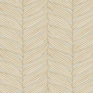 Antonina Vella Luminous Leaves wallpaper, color Neutral & Gold, SKU MD7162