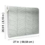 Antonina Vella Luminous Leaves - Spa & Silver Wallpaper | Buy Online Antonina Vella Luminous Leaves wallpaper, color Spa & Silver, SKU MD7165