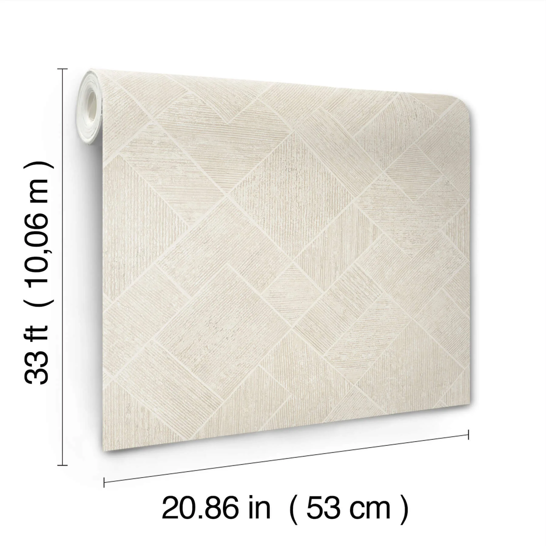 Antonina Vella Marquetry - Beige Wallpaper | Buy Online Antonina Vella Marquetry wallpaper, color Beige, SKU MA35509