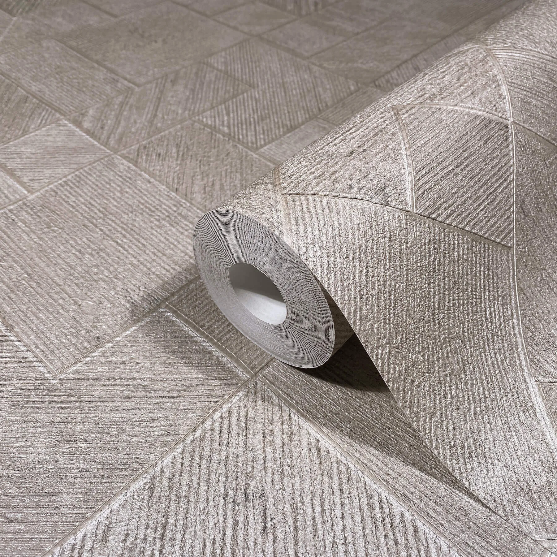 Antonina Vella Marquetry wallpaper, color Grey, SKU MA35510