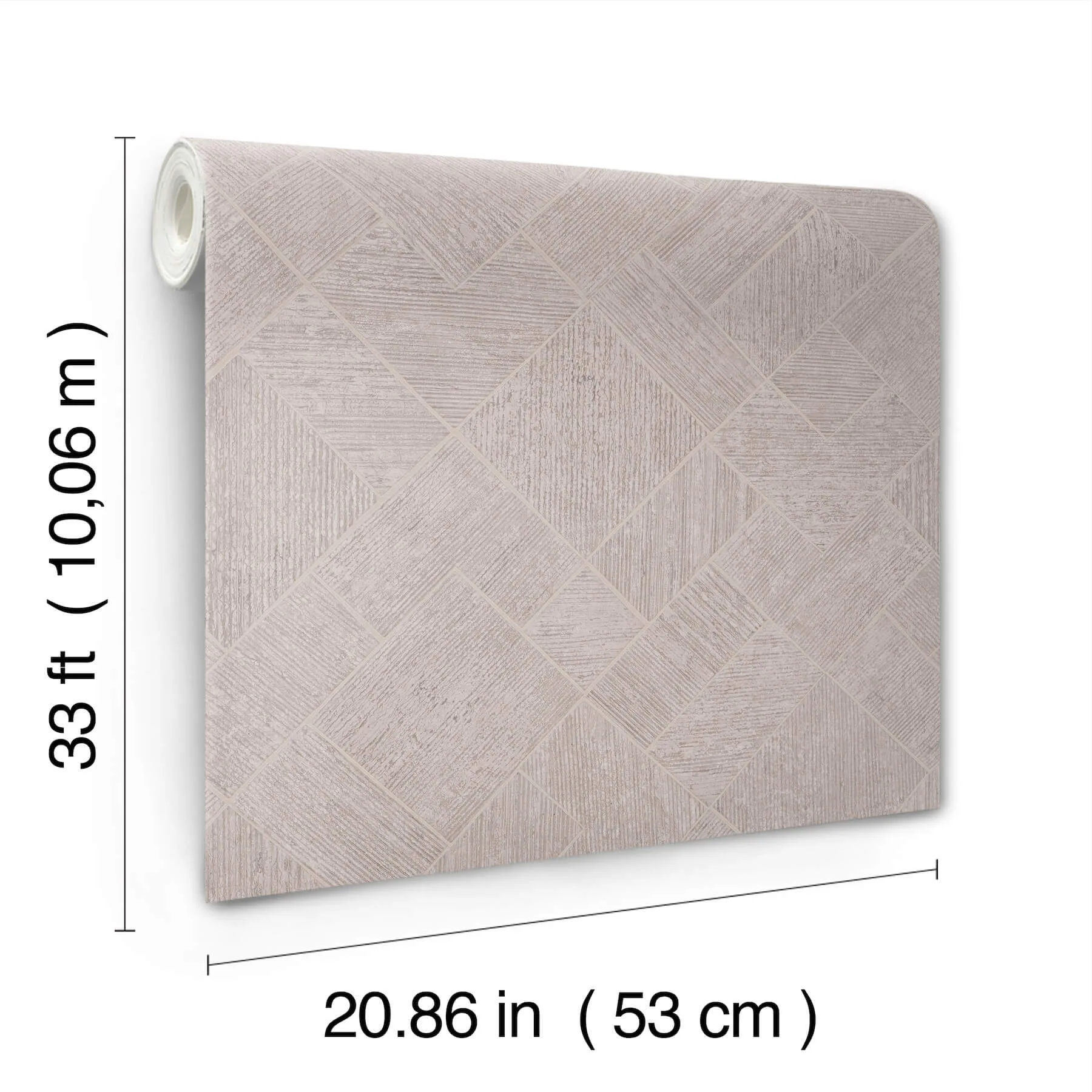 Antonina Vella Marquetry wallpaper, color Grey, SKU MA35510
