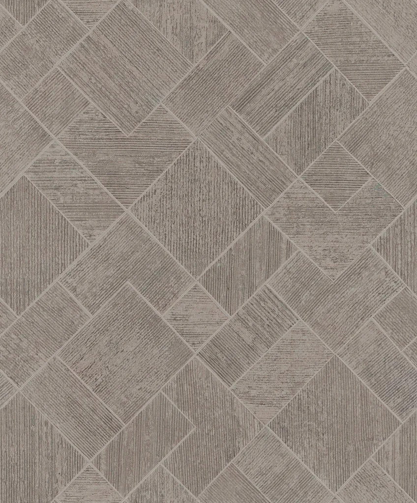 Antonina Vella Marquetry wallpaper, color Taupe, SKU MA35511