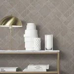 Antonina Vella Marquetry wallpaper, color Taupe, SKU MA35511