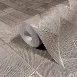 Antonina Vella Marquetry wallpaper, color Taupe, SKU MA35511