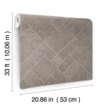 Antonina Vella Marquetry wallpaper, color Taupe, SKU MA35511
