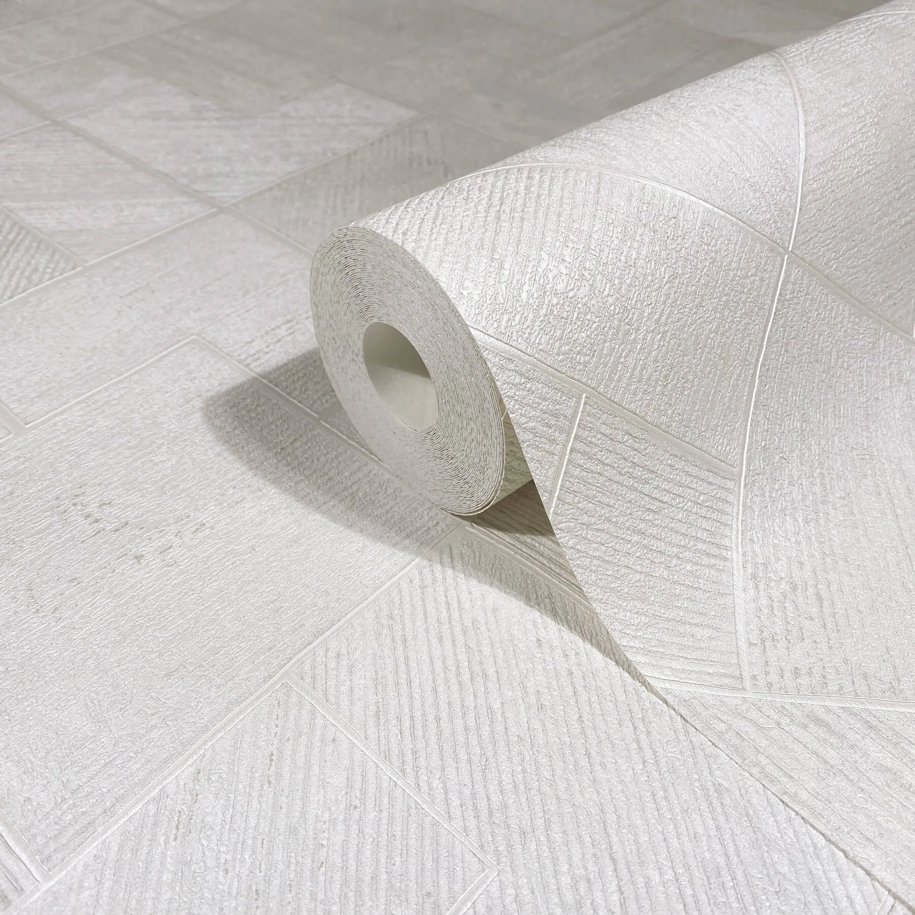 Antonina Vella Marquetry - White Wallpaper | Buy Online Antonina Vella Marquetry wallpaper, color White, SKU MA35508