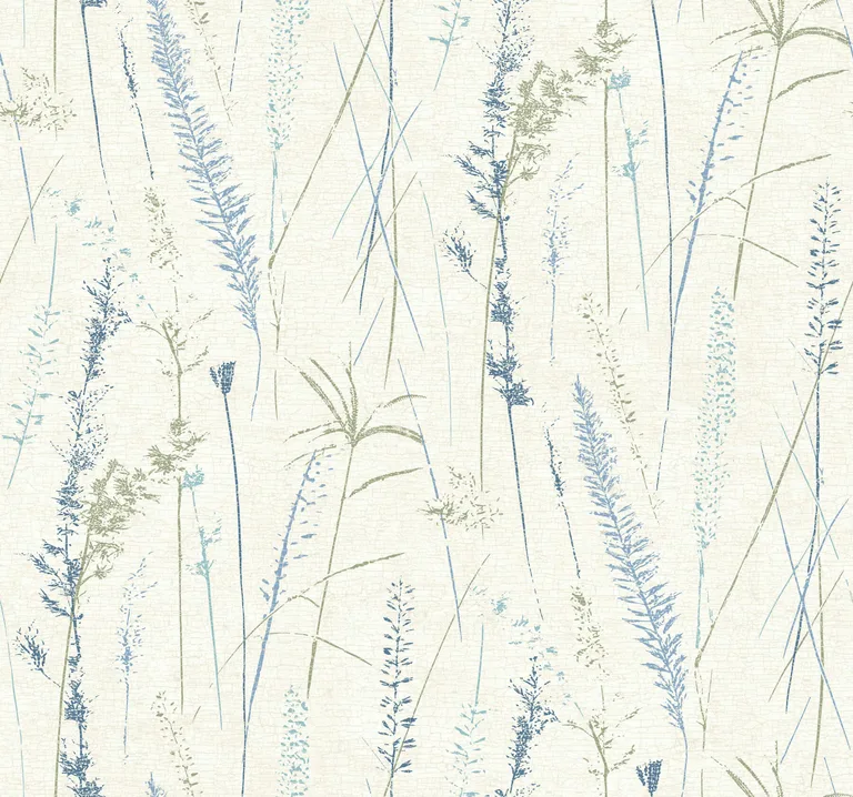 Antonina Vella Meadow Splendor wallpaper, color Blue, SKU LL3242