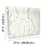 Antonina Vella Meadow Splendor - Blue Wallpaper | Buy Online Antonina Vella Meadow Splendor wallpaper, color Blue, SKU LL3242