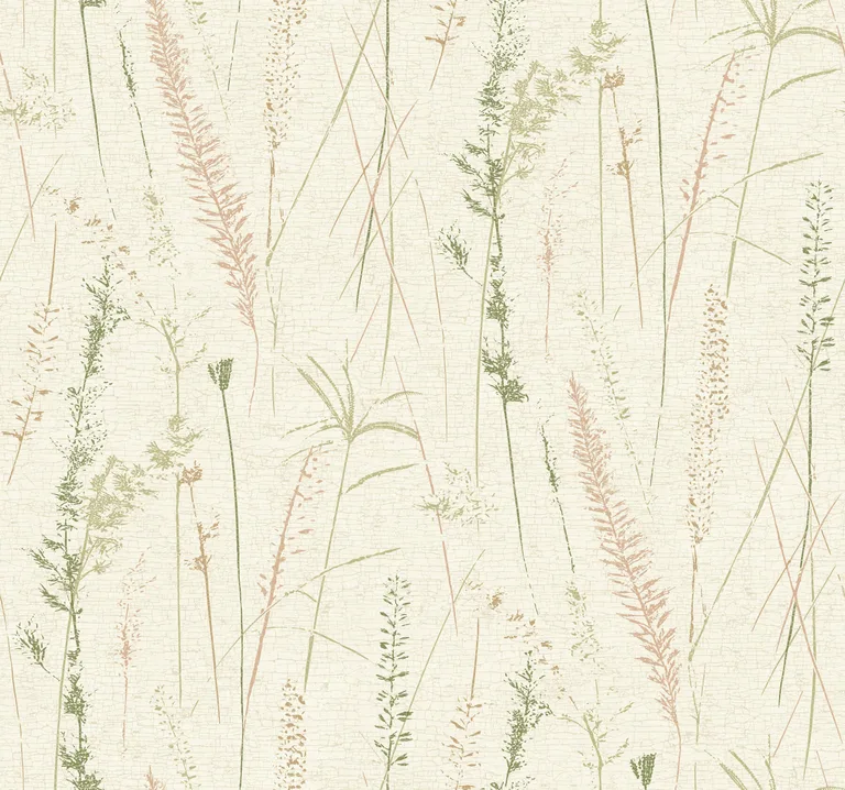Antonina Vella Meadow Splendor wallpaper, color Salmon, SKU LL3238