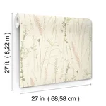 Antonina Vella Meadow Splendor - Salmon Wallpaper | Buy Online Antonina Vella Meadow Splendor wallpaper, color Salmon, SKU LL3238