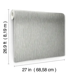 Antonina Vella Metallic Cascade wallpaper, color Pale Green & Silver, SKU MD7153
