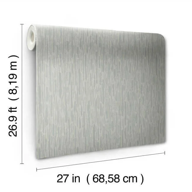 Antonina Vella Metallic Cascade wallpaper, color Pale Green & Silver, SKU MD7153